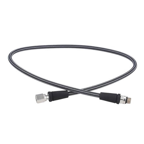 Yuecoom Diving High Pressure Regulator Hose, 31.49in Scuba Diving Flexible Braided Hose,Carbon Fiber Woven Safe Braided Hose,for Deep Diving, Teaching Diving Activities(80cm)