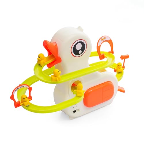 Image of Luusa Duck Slide Toy with LED Lights & Music | Electric Climbing Duck Track Toy | Educational Musical Slide Game for Kids 3-6 Years | Fun Toddler Toy Gift for Boys & Girls