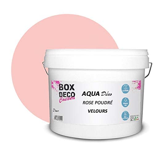 BOX DECO COULEURS Peinture murale acrylique aspect mat Aqua Déco - 10L, Rose Poudré