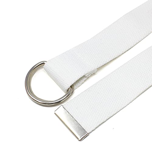 Canvas Web Belt Double D-Ring Buckle 1.5" Wide with Metal Tip Solid Color2