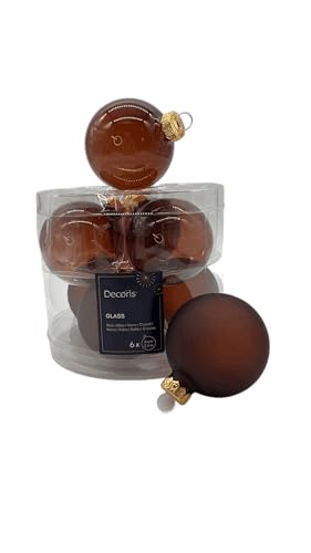 Weihnachtskugeln Glas 6cm x 6 Stück Christbaumkugeln Set Perle...