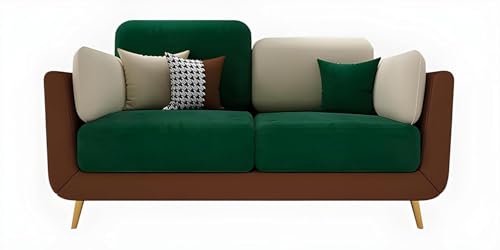 Image of Luxury Sofa Set Luxury Chesterfield Sofa in for Home Living Room & Office ((2 Seater Green & Beige))