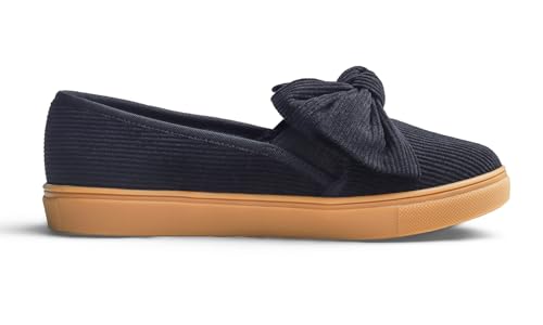 Image of FEVERSOLE Women's Casual Slip On Sneaker Fashion Bow Tie Loafer Flats
