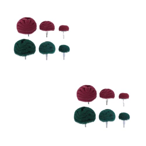 PRETYZOOM 2sets Polishing Brush Parts Sanding Head Abrasive Wheels Polishing Equipment Supplies for Metal Cleaning 6pcs*2