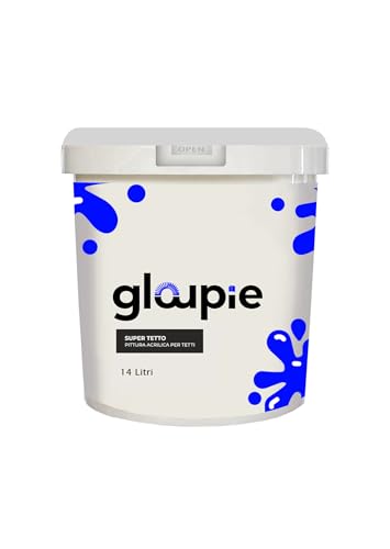 GLOUPIE SUPER TETTO Idropittura Acrilica Elastomerica Per Protezione E Decorazione Di Tetti E Superfici Esterne 14 Lt Grigio