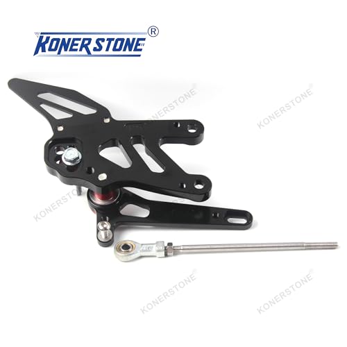 Commandes reculées réglables Aprilia RSV4 noir pour ajustement précis des repose-pieds
