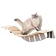 MEWOOFUN Katzenbrücke Katzen Kletter Regale, 120cm Katzentreppe aus Holz Wandmontage, Katzenregal für die meisten Kätzchen und Erwachsenen Katzen, Katzenwandmöbel zum Springen, Klettern und Spielen
