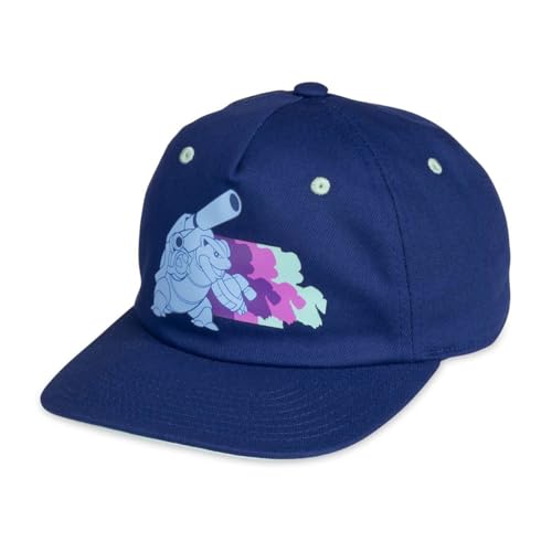 Chapeau plat bleu Mega Blastoise avec broderie haute définition taille adulte