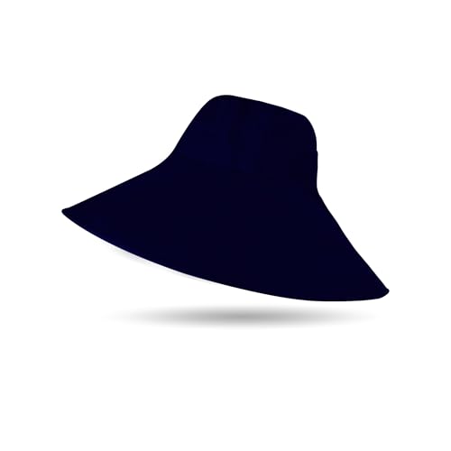 Bucket Hat for Women Packable, Wide Brim Sun Hat Cotton for Summer Beach Travel & Outdoor Fishing Cap U6-Y3-M (US, Alpha, One Size, Navy Blue)
