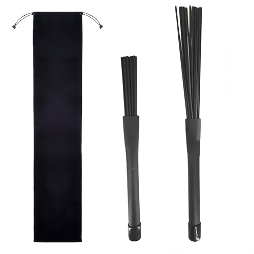 1 Paar Universelle Trommelbürste,Einziehbare Nylon Trommelbürsten,Trommelbürsten-set,Teleskop-trommelbürsten Aus Nylon,Einziehbares Design Für Jazz- Und Schlagzeug-kits