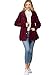 Design by Olivia Women's Lightweight Front Zipper Solid Utility Anorak Hoodie Vest/Jacket Burgundy 2X
