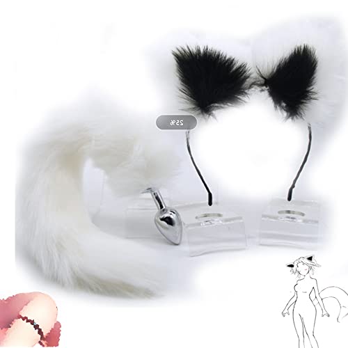 Plǘg Fox Tá-il Toy Feather Metal Expándáble Accesorios Para Mujer Y Hombre (negro) Cover