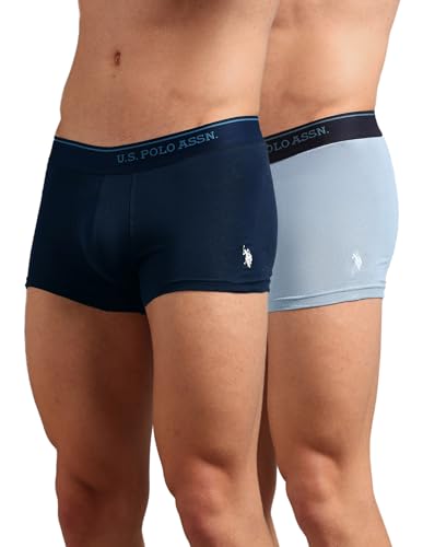 Image of U.S. Polo ASSN. Men's OET18 Cotton Stretch Breathable Underwear Trunks - Pack of 2