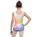 ROYAL SMEELA Rhinestones Leotard Round-Neck Kids Gymnastics Comfortable Durable for Ballet Jazz Gymnastics Contemporary White
