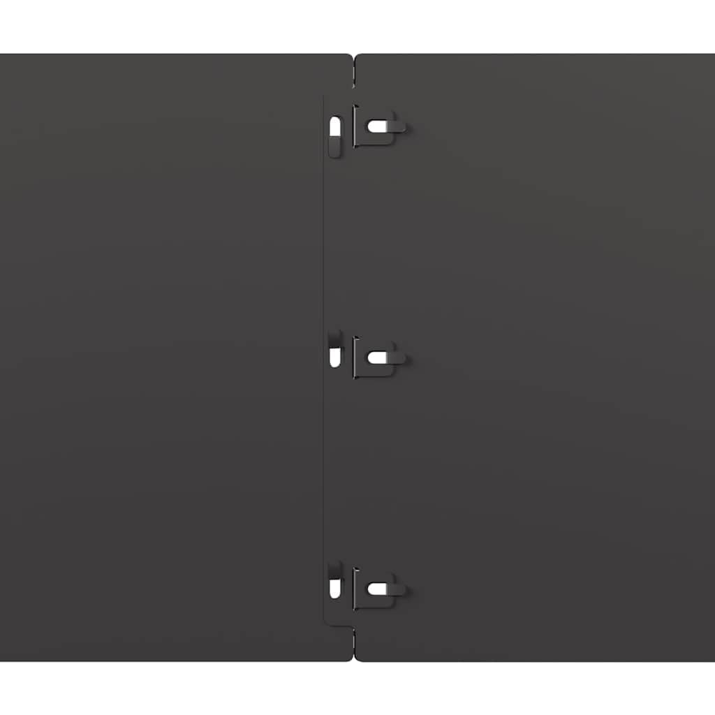 Krawędzie trawnika, 20 szt., czarne, 25 x 103 cm, stal walcowana na zimno, obrzeże do koszenia, obramowanie rabatek, do ogrodu, elastyczna blokada korzeni, metalowa, odporna na warunki