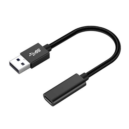 Type C(メス)からUSB 3.1(オス)アダプターUSB Type-CメスからUSBオス変換アダプターUSB AからUSB Type C変換接続線10 Gbps高速データ転送3 A急速充電コンパクト軽量合金製重ナイロン編み互換Mac Book Pro