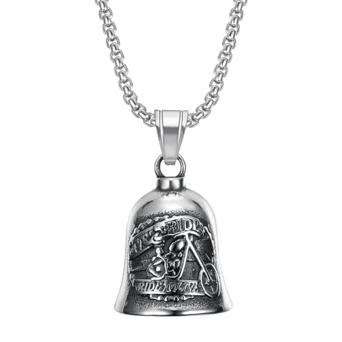 Collier punk rock en acier sculpté style bijoux porte-bonheur