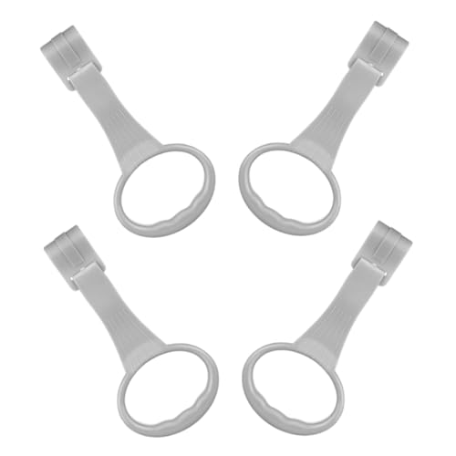 Hemoton 4pcs Pull Up Rings for Playpen Easy to Install Walking Helper Training Handles Lightweight PP Material Safe and Colorful Design for Early Development