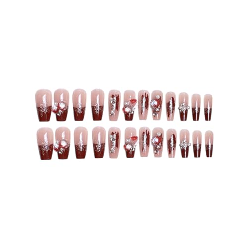 prendre ネイルチップ 24枚セット セルフネイル パーツ ショート ロング デザインチップ ジェルネイル ニュアンスネイル ネイル チップ プチプラ 簡単 かわいい (Z655) PR-NAIL24CHIP06-Z655