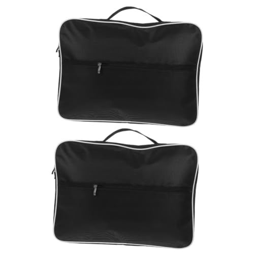 BESPORTBLE 2pcs Lyre Harp Storage Case Portable Instrument Bag Padded Carrying Straps for Thumb Piano Music Travel