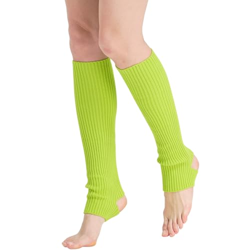 Image of Nanxson Knit Ribbed LegWarmer Women Knit Calf Accessories Leg Sleeves | Solid Neon Boot Socks,Y2K 80s Women's Lolita LegWarmer,Sports Party Yoga Dance Accessories,Winter Ankle Heap Kawaii Sock