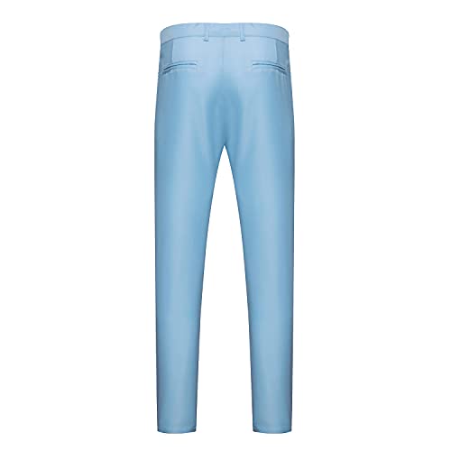 Ensemble de Costume 2 pièces pour Hommes Blazer uni à Un Bouton Coupe Slim Classique Ensemble Veste et Pantalon de Mariage d'affaires - Image 5