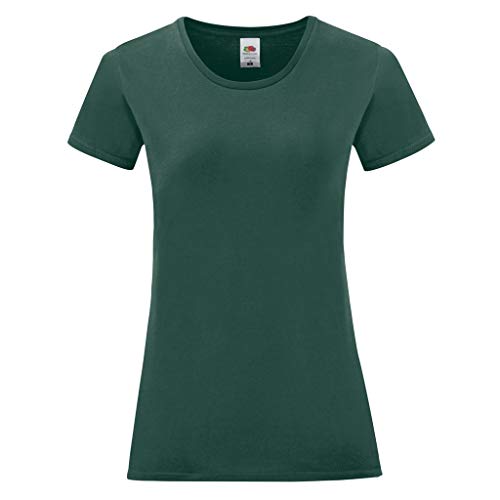 Fruit of the Loom Womens/Ladies Iconic T-Shirt (S) (Forest)