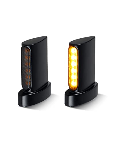 Quasco Motorcycle Led Rear Turn Signals, Fender Struts Mini Turn Signal Light Compatible With Harley Electra Glide Ultra Classic Road King Heritage Softail Touring, Amber Blinkers #TOP28
