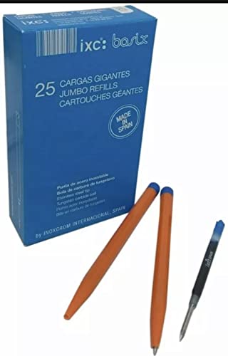Inoxcrom 00939719 - Recambio para bolígrafo, 25 unidades, color azul Cover