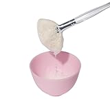 Natural Fluffy White Goat Hair Soft Fan Brush For Skincare And Esthetician (Small)