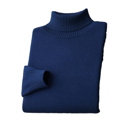 Mens Sweater Cashmere Sweater 100% Solid Wool Knitting Sweater High Lapel Pullover Top