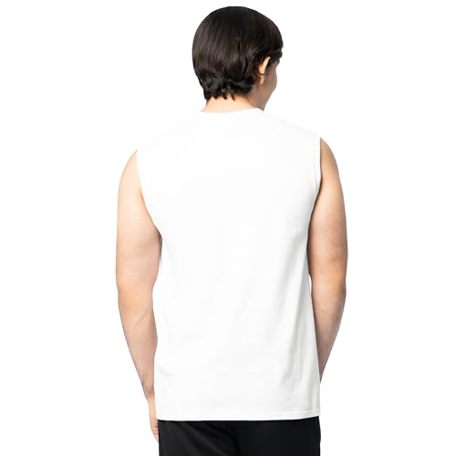 fruit of the loom men39s eversoft cotton sleeveless t shirts breathable amp moisture wicking with odor control sizes s-4x
