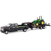 ERTL Ford F350 Pickup and Tractor Toy Set - 132 Scale - Includes John Deere Tractor Toy, Ford F350 Pickup Truck Toy and Gooseneck Trailer - 17.25 x 3.2 x 4.5 inches - Ages 3 Years and Up