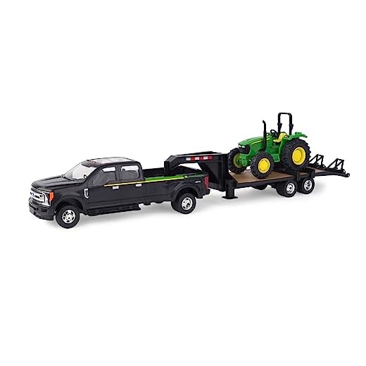 TOMY John Deere Tractor & Ford Pickup with Gooseneck Trailer