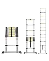 Telescoping Ladder 16ft,Slow Down Aluminum Collapsible Ladder,Heavy Duty 330lbs Extendable Ladder,Lightweight Compact Telescopic Ladder for home RV Household Gardening,Non-Slip
