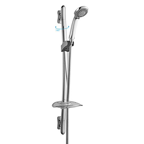 Ensemble de douche avec mitigeur de baignoire et douchette, barre fixe et rotative