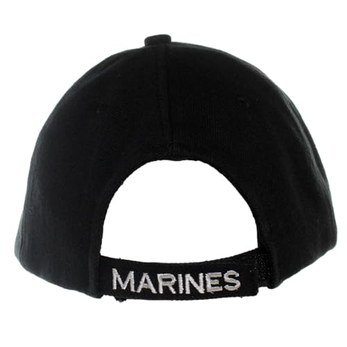 Gorra Militar U.S. Marines Negra con Águila Ajustable miniatura 2
