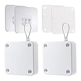 2 Stück Automatischer Türschließer,Türschließer Ohne Bohren mit Sensoren,Tür Schließt Automatisch,Türschliesser mit 1000g Zugschnur, Türschliesser für Zuhause, Büro, Schlafzimmer