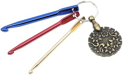 Mini Crochet Hook Keyring Set (3mm, 4mm, 5mm) – Aluminum Hooks wi...