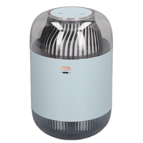 XHTLLO 1000Ml Humidifier Double Spray with Night Light, USB Charging Mist Vaporizer for Home, Long Lasting, Large Capacity Water Tank, Premium, for Comfortable Sleep, Stress Relief[Blue]