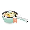 Dezin hot pot electric upgraded non stick saute pan rapid noodles electric pot 15l mini portable hot pot for steak egg fried rice ramen oatmeal soup with power adjustment  urban country home decor
