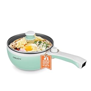 Dezin hot pot electric upgraded non stick saute pan rapid noodles electric pot 15l mini portable hot pot for steak egg fried rice ramen oatmeal soup with power adjustment  urban country home decor