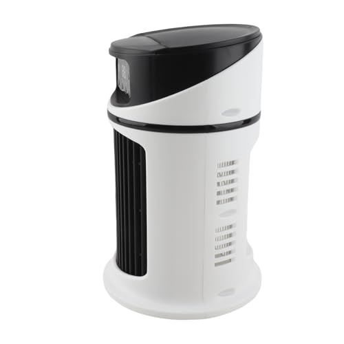 Acouto Ventilador de Aire Acondicionado Portátil, Minienfriador de Aire con Temporizador, Humidificador USB de Escritorio AC para el Hogar, la Oficina, el Camping y el Coche