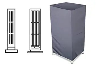 The Furnishing Tree Air Cooler Cover compatible for Symphony Diet 35T 35 Ltr Tower Cooler, Ployester, Grey