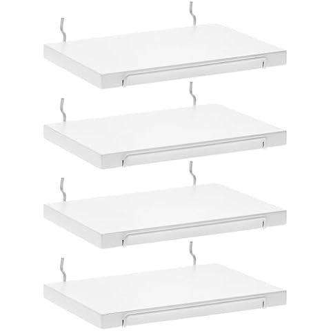 Kokone Pegboard Shelf 4 Pack Pegboard Shelves with Wood Panels for Garage Peg Board Shelving for Storing or Displaying Sturdy Metal Peg Board Shelf for Workbench,Craft Room,Home,Office Cover