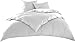 Produktbild Bettwaesche-mit-Stil Hotelbettwäsche Garnitur Lia Linon/Renforcé 100% Baumwolle weiß Uni einfarbig mit Reißverschluss (135 cm x 200 cm + 80 cm x 80 cm)