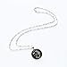 CellsDividing Cat And Snake Handmade Art Pendant Necklace, Black Charm With Chain