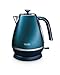 De'Longhi Distinta Flair Kettle, Hervidor de Agua con Base Giratoria 360°, Almacenamiento para el Cable, Acero Inoxidable, Capacidad 1,7L, KBI2001.BL, 2000W, Color Azul