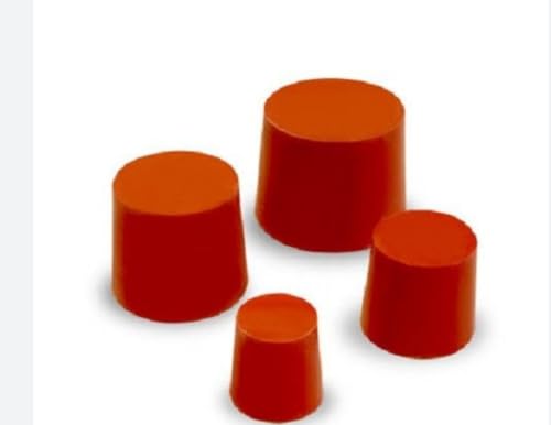 Rubber corks or rubber stoppers of different sizes for chemistry lab pack of 8 pieces, 2 pieces of each size,sizes-8no,9no,10no,11no