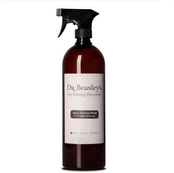 Dr. Beasley's Lavado mate sin agua de 32 onzas, no necesita agua, elimina fácilmente la suciedad y el polvo, fórmula de alta lubricidad segura para
